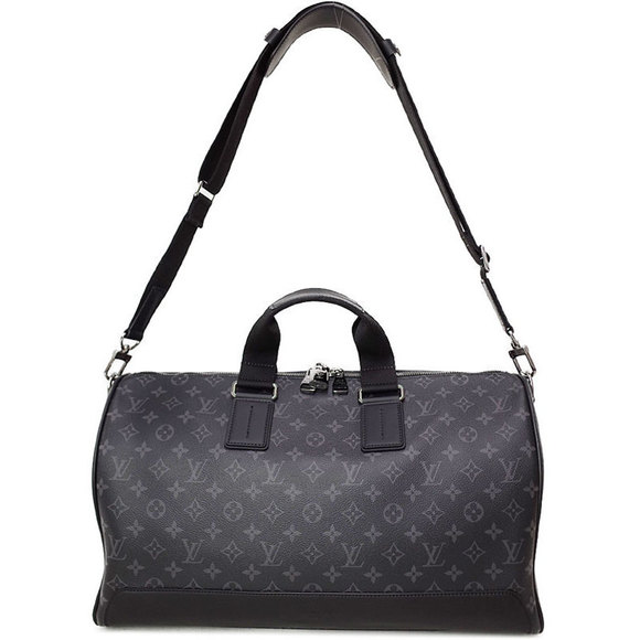 Louis Vuitton Monogram Black Voyage Boston Keepall Eclipse Bag - Picture 2 of 8